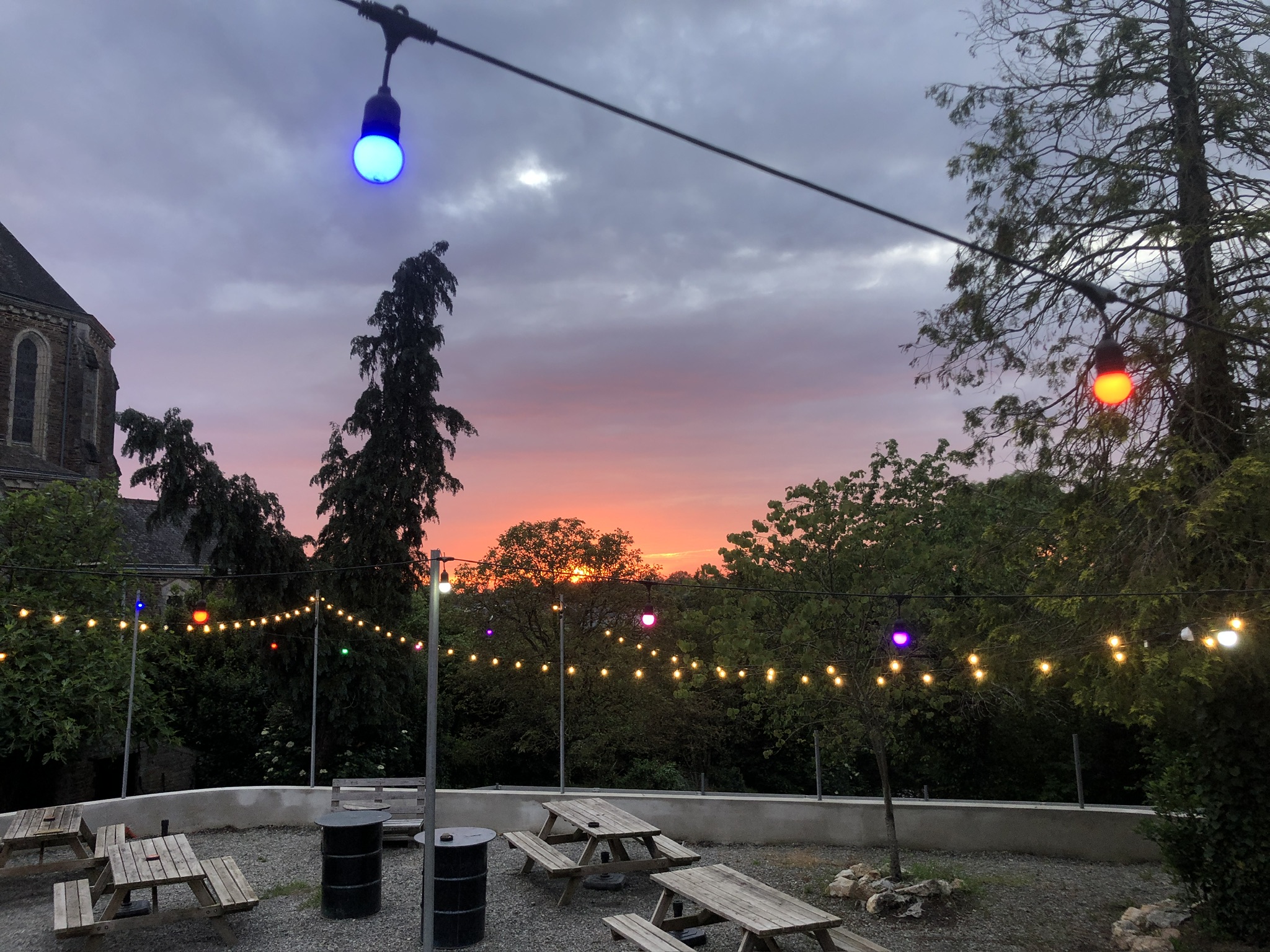 Terrasse au crépuscule